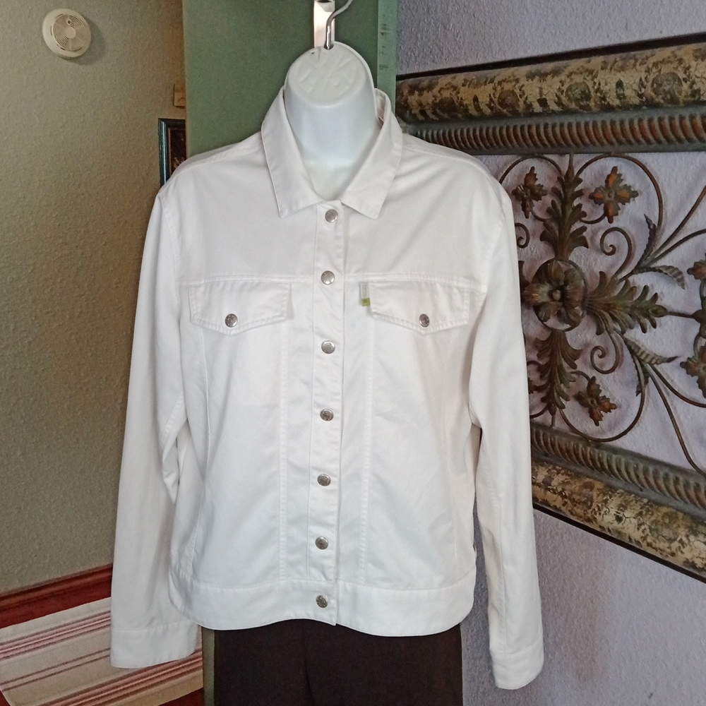 Izod White Denim Jean Jacket